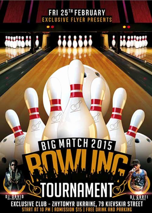 Bowling Flyer Template Free Fresh Bowling tournament Premium Flyer Template Heroturko