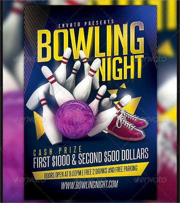 Bowling Flyer Template Free Unique 24 Bowling Flyer Templates Vector Eps Psd