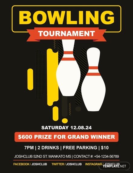 Bowling Flyer Template Free Unique Free Bowling Flyer Template