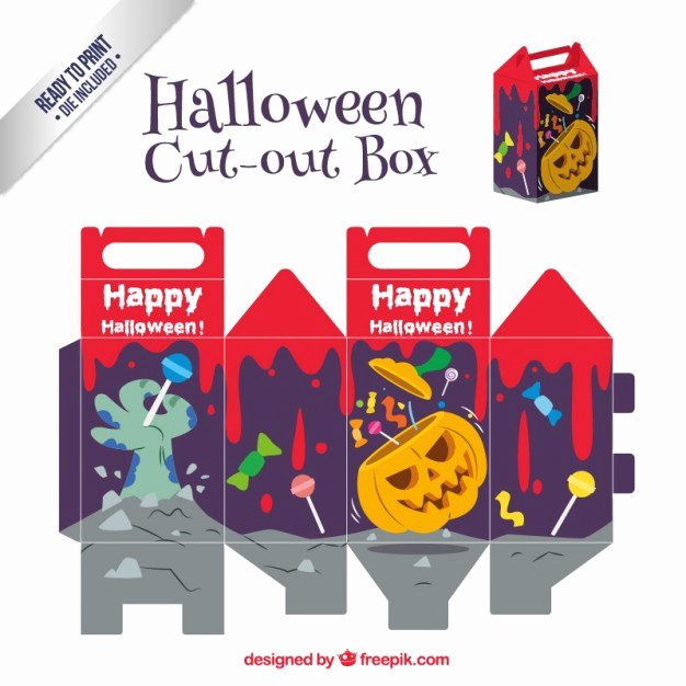 Box Cut Outs Awesome Scary Halloween Cut Out Box Vector