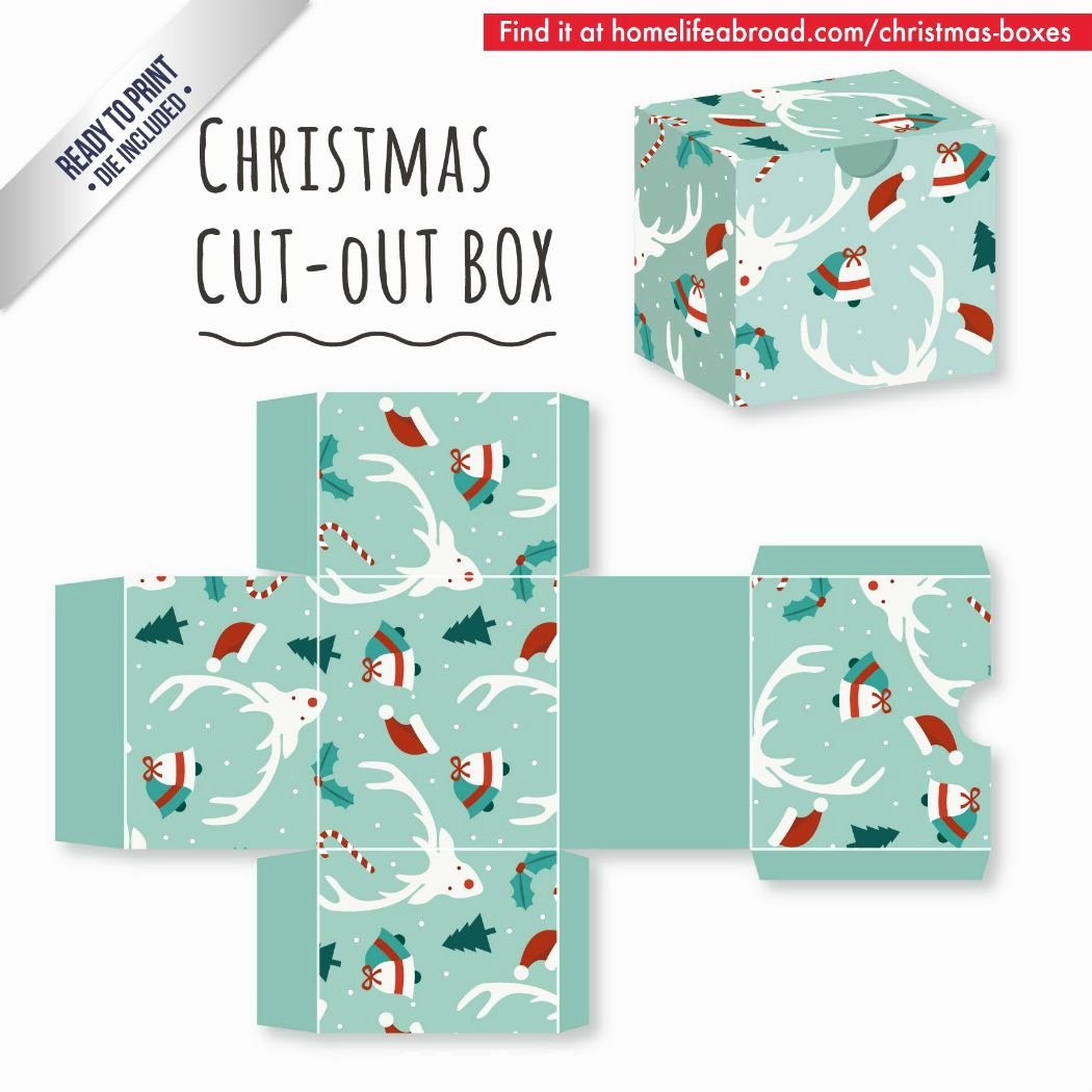 Box Cut Outs Best Of Reindeer Christmas Cut Out Box with Ready to Print