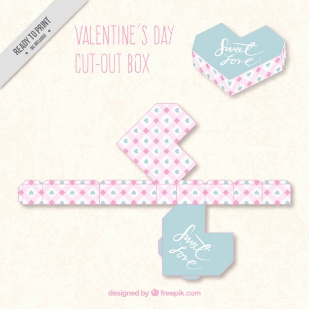 Box Cut Outs Unique Geometric Valentines Day Cut Out Box Vector