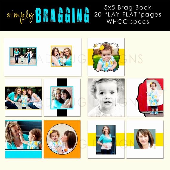 Brag Book Cover Page Template Fresh Simply Bragging 5x5 Brag Book Template Template by