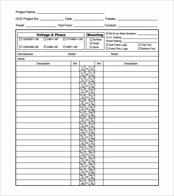 Breaker Box Label Template New Electrical Panel Label Template Excel