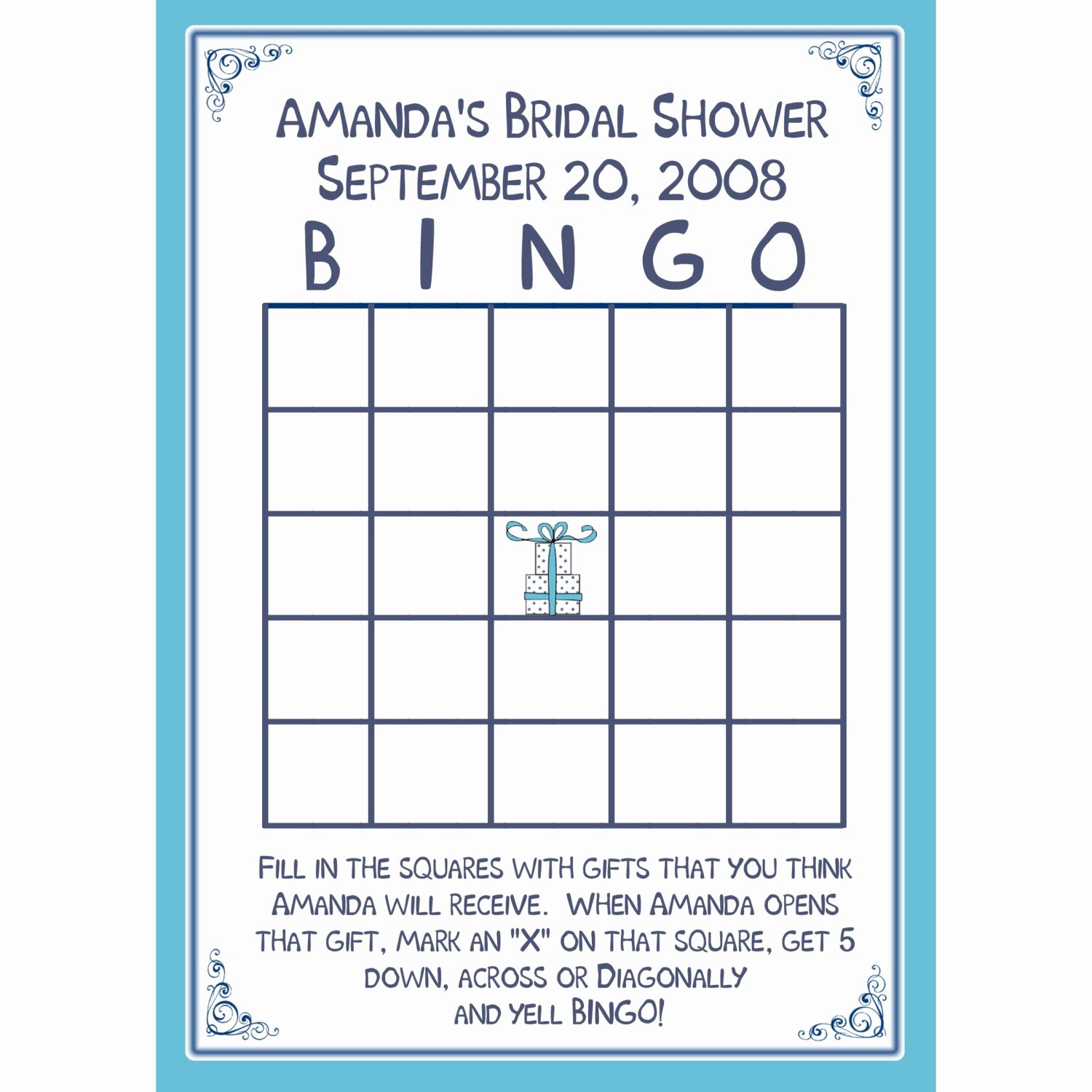 Bridal Bingo Template Awesome 24 Bridal Shower Bingo Card Game Personalized