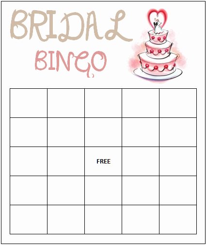 Bridal Bingo Template Beautiful Bridal Bingo Template