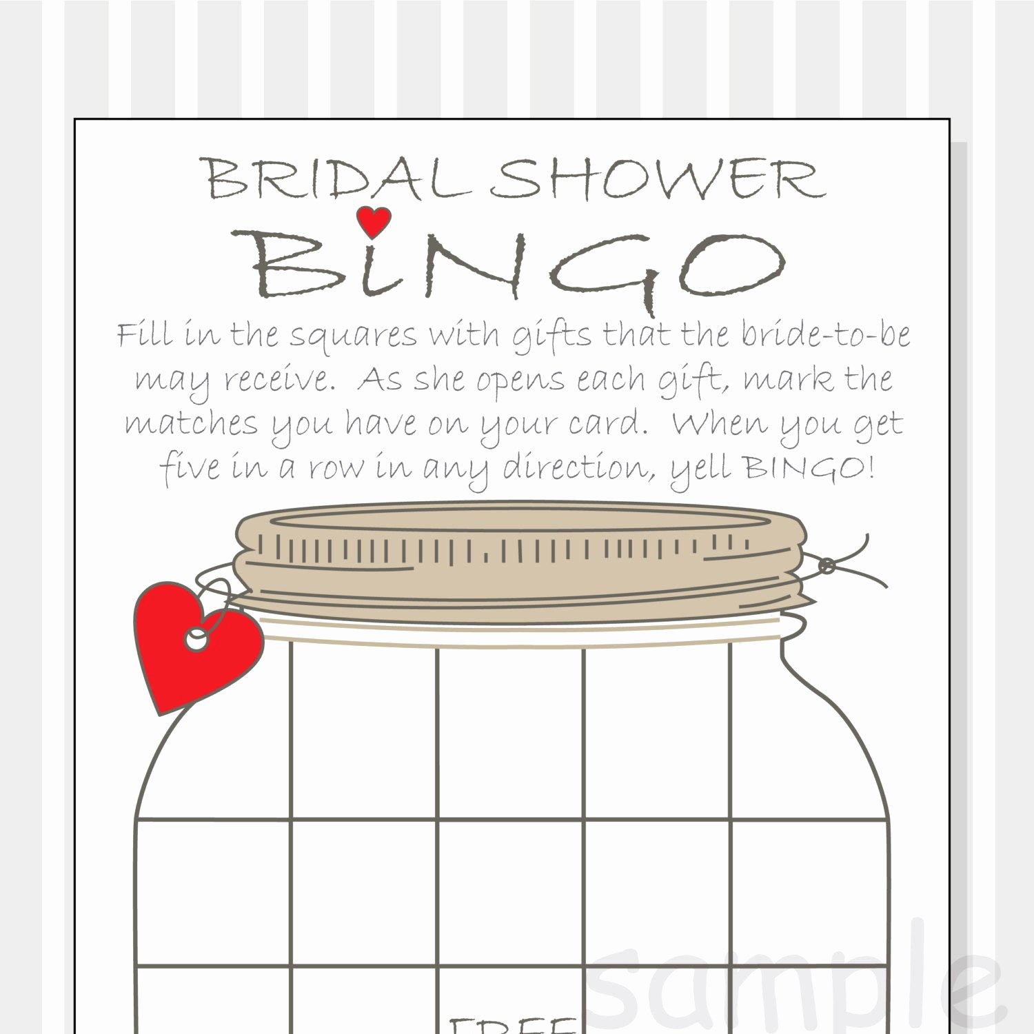 Bridal Bingo Template Best Of Bridal Shower Bingo Printable Cards Gift Bingo Rustic