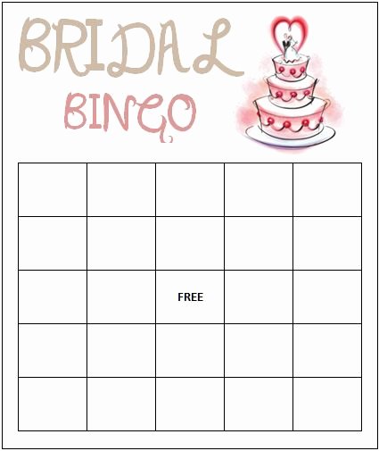 Bridal Bingo Template Fresh Free Bridal Shower Bingo Game 425×505