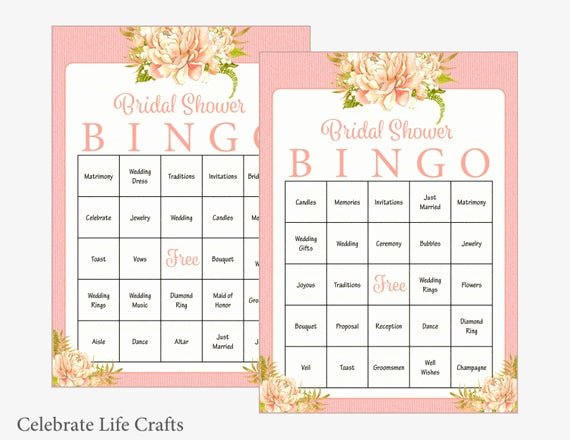 Bridal Bingo Template Luxury 60 Bridal Bingo Cards Floral Bridal Shower Bingo Game