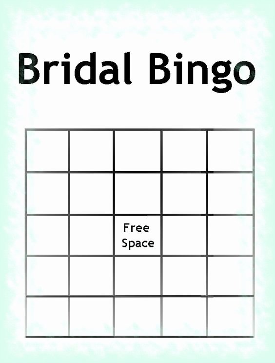 Bridal Bingo Template Luxury Free Printable Bridal Shower Invitations