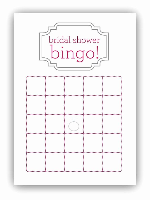 Bridal Bingo Template Unique Bridal Shower Bingo Card by Gracefully Made Designs On