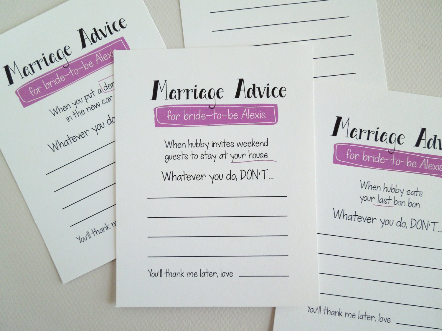 Bridal Shower Advice Cards Awesome Wedding Shower Funny Advice Cards Funny Bridal by Invitedtoo