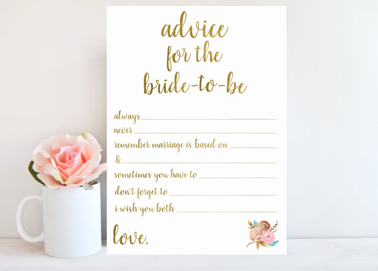 Bridal Shower Advice Cards Luxury Advice for Bride to Be Bridal Shower Advice Cards Printable