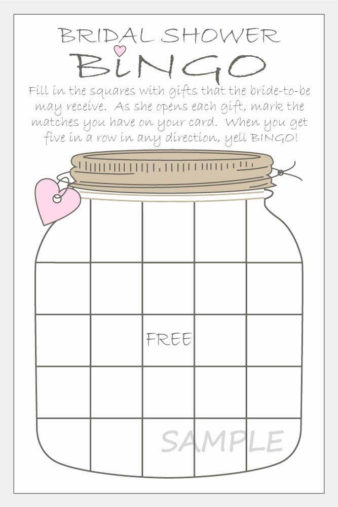 Bridal Shower Bingo Template Awesome Bridal Shower Bingo Printable Cards Gift Bingo Rustic