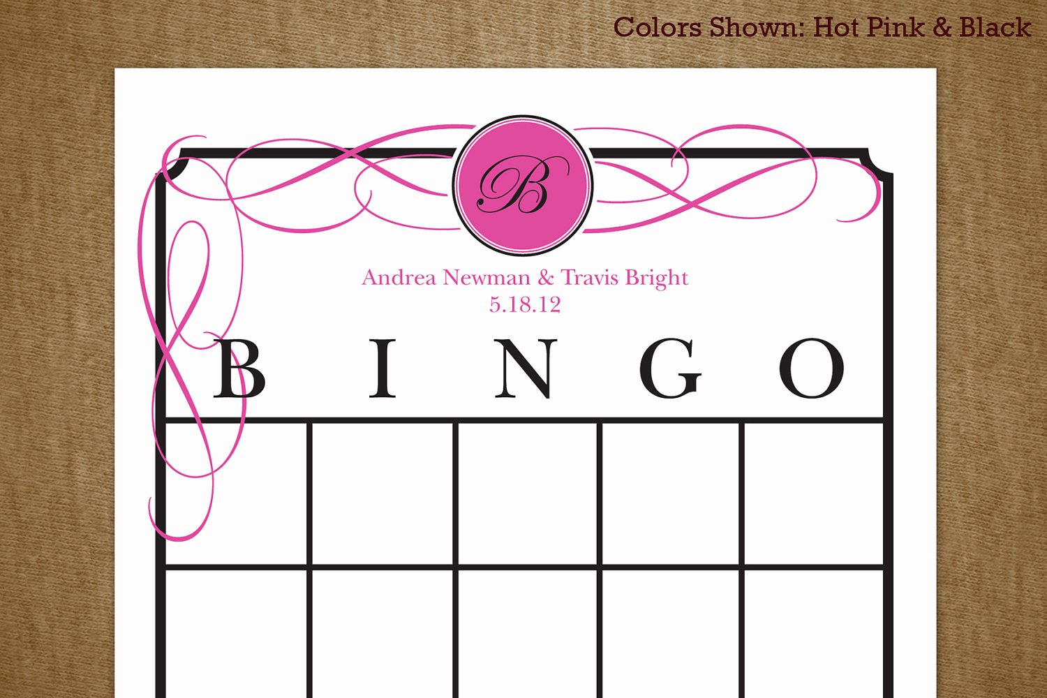 Bridal Shower Bingo Template Elegant Bridal Shower Printable Bingo Game Card by Jackaroodesigningco