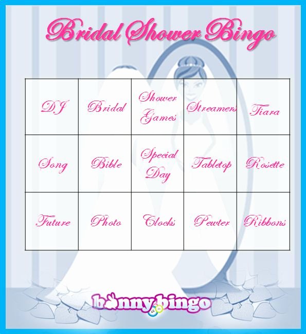 Bridal Shower Bingo Template Free Inspirational Bridal Bingo Template