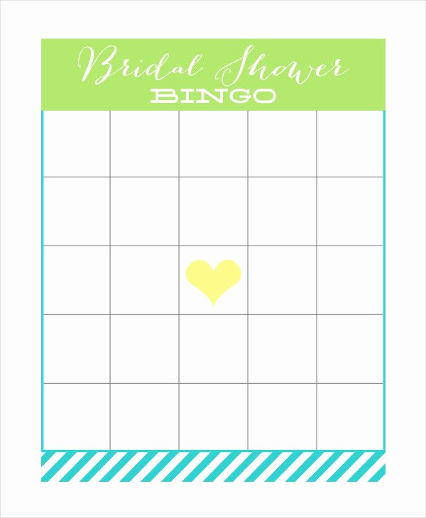 Bridal Shower Bingo Template Free Inspirational Free Printable Bingo Card 7 Free Pdf Documents Download