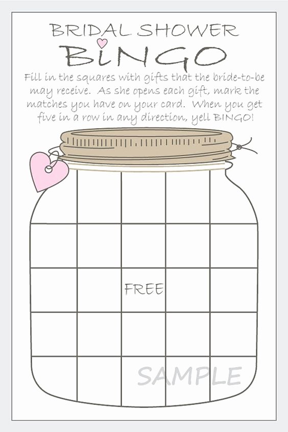 Bridal Shower Bingo Template Free Unique Pinterest • the World’s Catalog Of Ideas