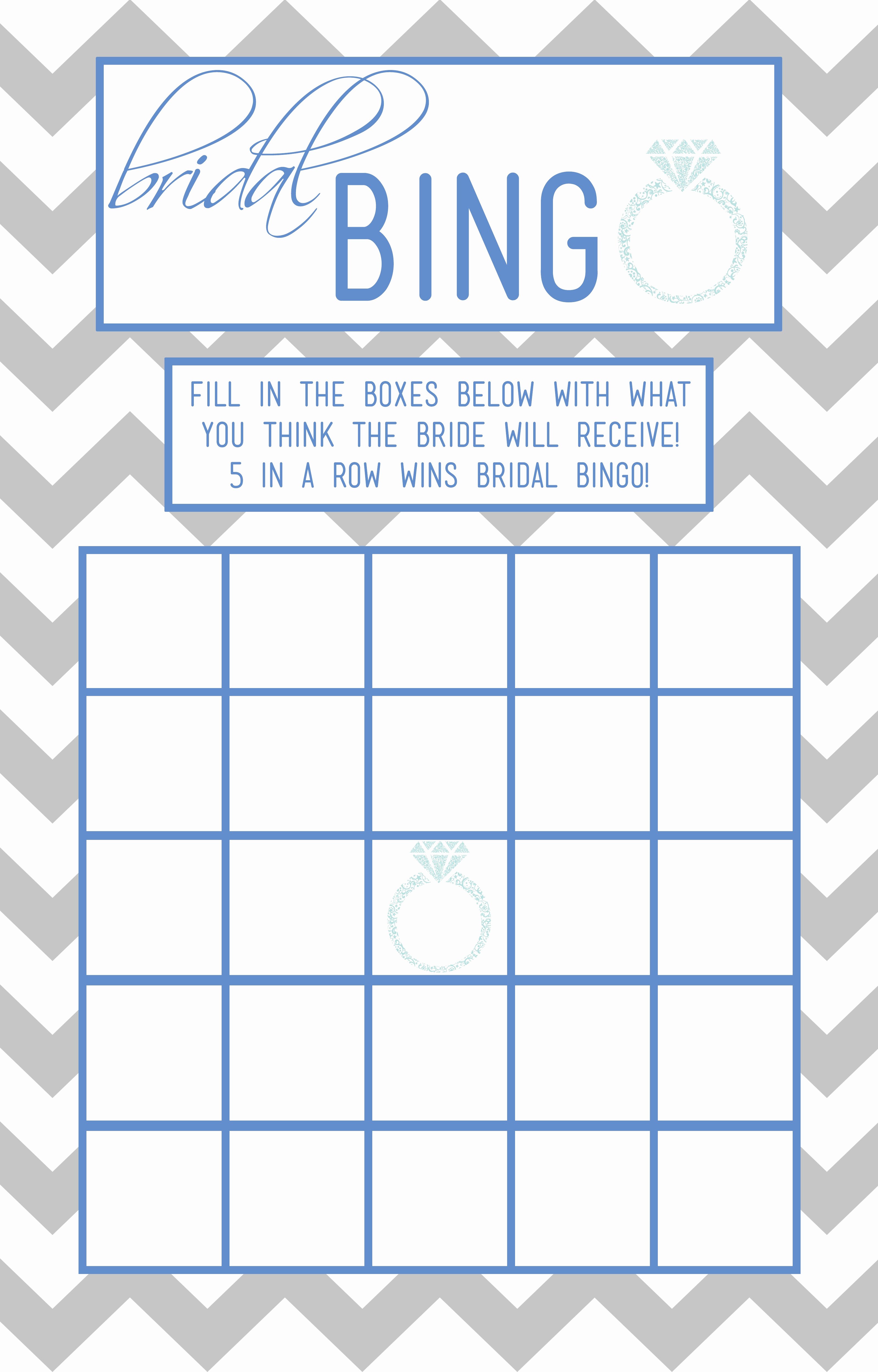 Bridal Shower Bingo Templates Beautiful Bridal Shower Bingo Template