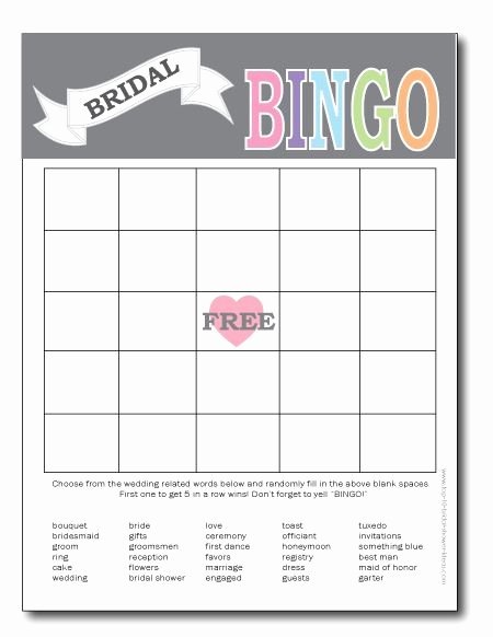 Bridal Shower Bingo Templates Elegant Best 25 Bridal Bingo Ideas On Pinterest