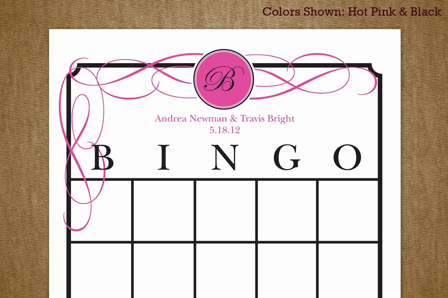 Bridal Shower Bingo Templates Fresh Bridal Shower Printable Bingo Game Card by Jackaroodesigningco