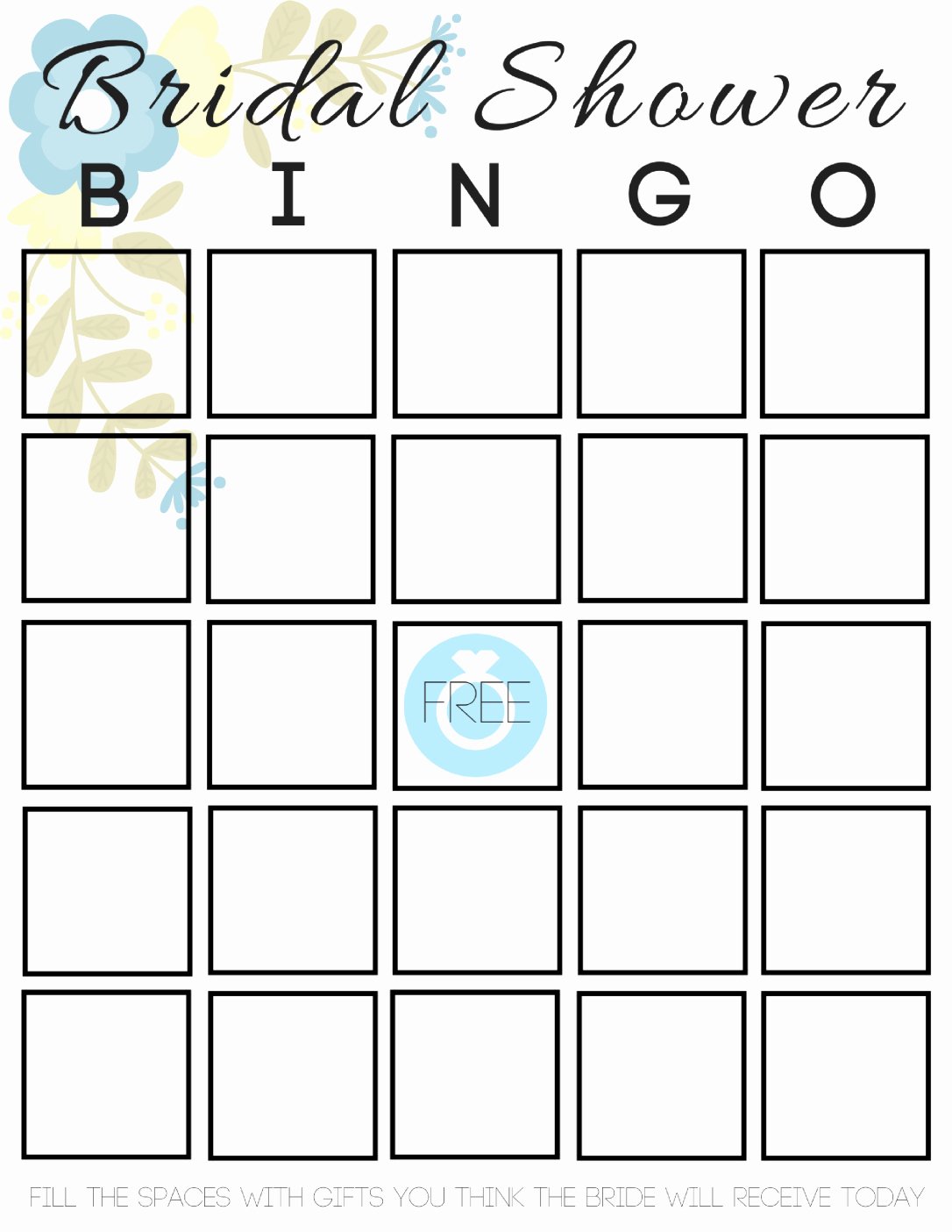 Bridal Shower Bingo Templates New Free Printable Bridal Shower Bingo – Coffee and Literary Rage