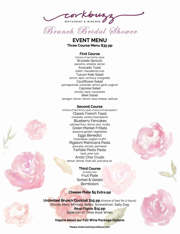 Bridal Shower Menu Template Best Of Bridal Shower Menu