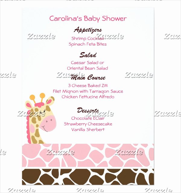 Bridal Shower Menu Template Fresh Baby Shower Wording Samples Floral Teacup afternoon Tea