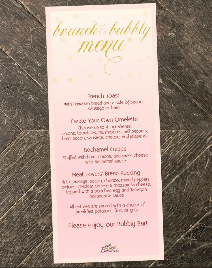 Bridal Shower Menu Template Inspirational 14 Brunch Menu Templates Editable Psd Ai format