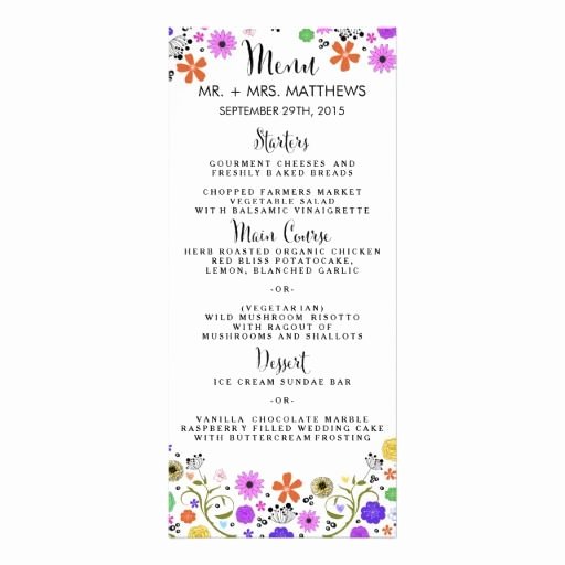 Bridal Shower Menu Template New 17 Best the Modern Flowers Collection Images On Pinterest