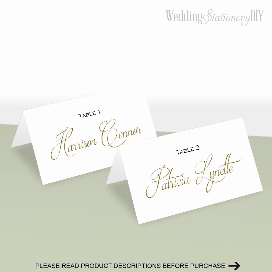 Bridesmaid Card Template Beautiful Simple Elegance Place Card Template Place Cards Wedding Diy