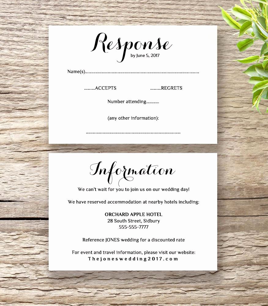 Bridesmaid Card Template Best Of Printable Wedding Invitation Rsvp Information Templates