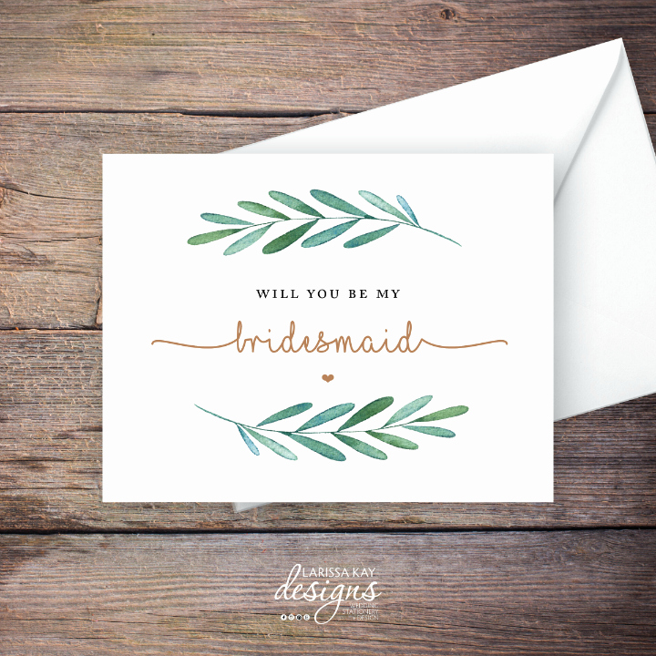 Bridesmaid Card Template Inspirational 19 Bridesmaid Cards Editable Psd Ai Indesign format