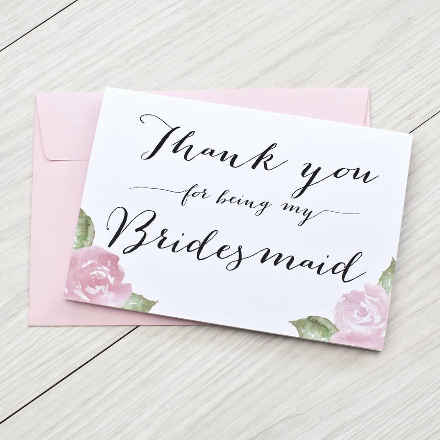 Bridesmaid Card Template New Thank You for Being My Bridesmaid Card by Here S to Us