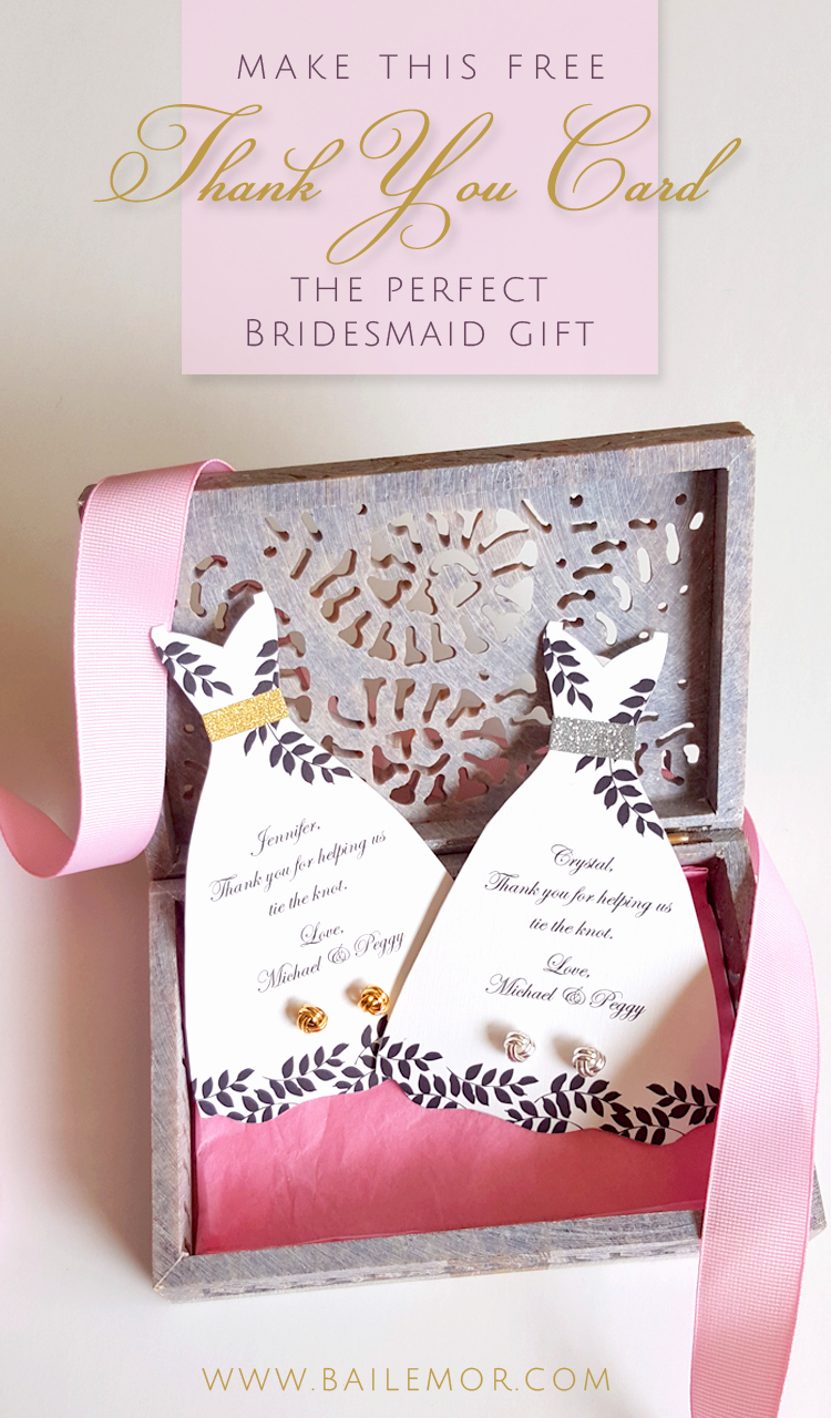 Bridesmaid Card Template Unique Bridesmaid Thank You Card Template Free Instant Download