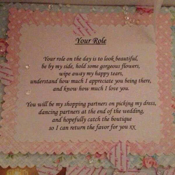 Bridesmaid Proposal Letter Best Of Your Role Cards Xx