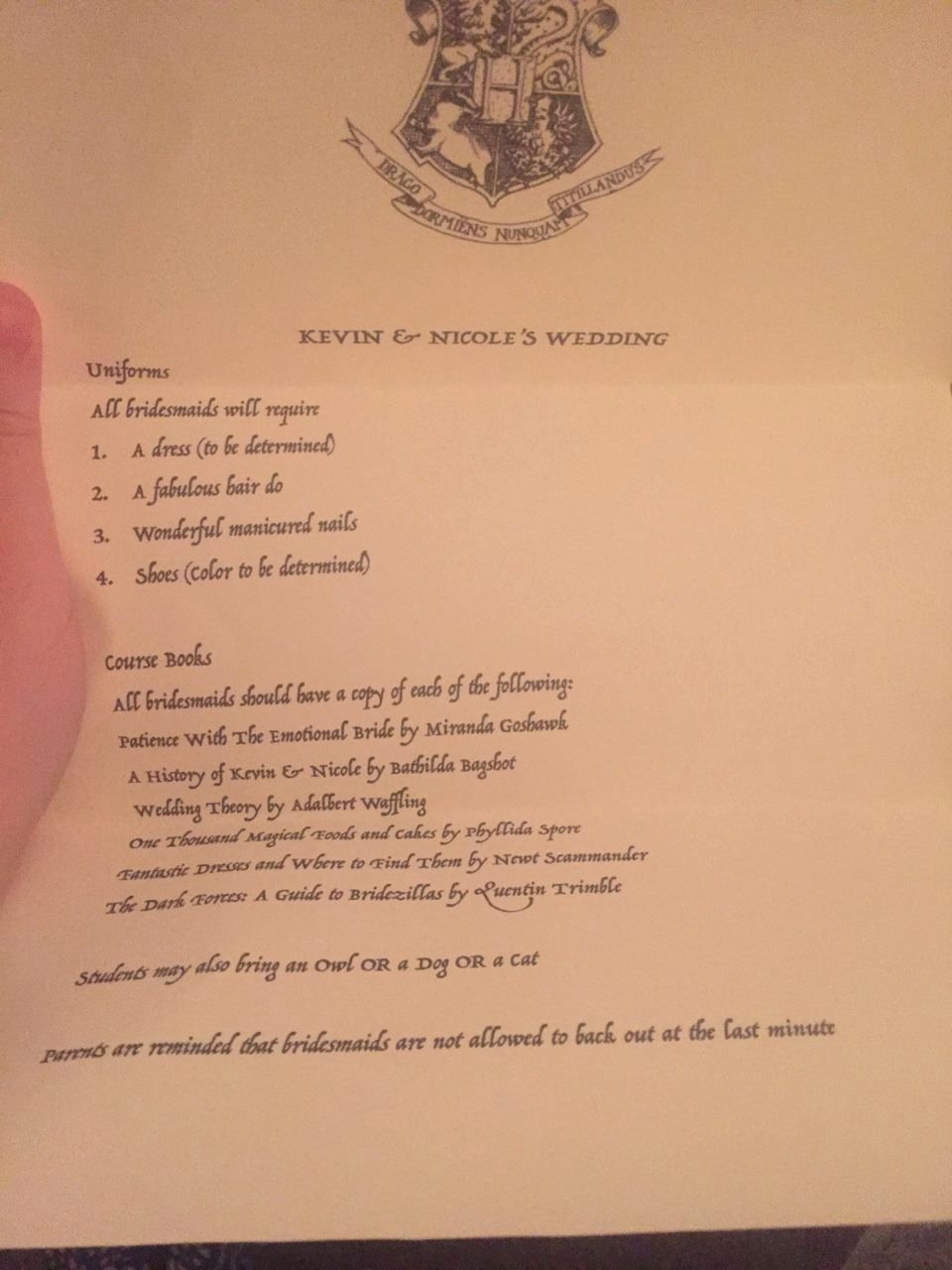 Bridesmaid Proposal Letter Lovely Harry Potter Bridesmaid Proposal