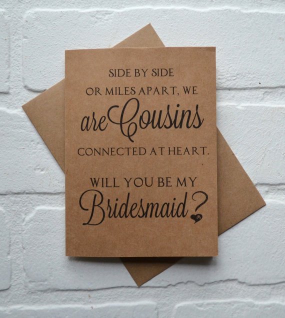 Bridesmaid Proposal Letter Lovely Will You Be My Bridesmaid Side by Side or Miles Apart We