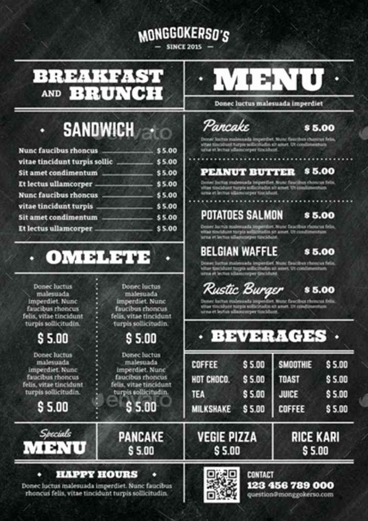 Brunch Menu Templates Awesome 14 Brunch Menu Templates Editable Psd Ai format