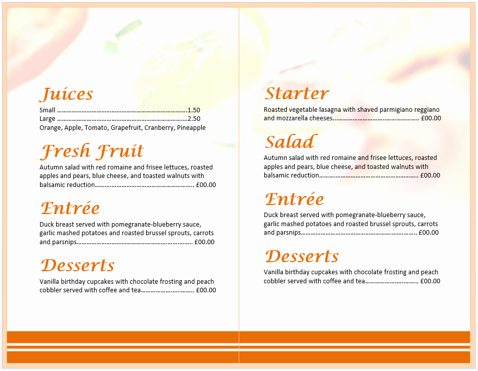 Brunch Menu Templates Best Of Breakfast Menu Template Word Templates