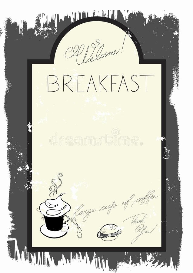 Brunch Menu Templates Inspirational Template for Breakfast Menu Stock Vector Illustration Of