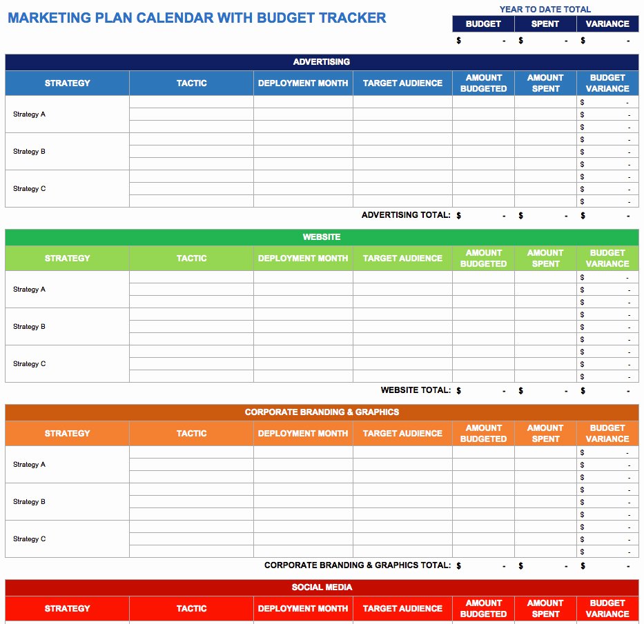 Budget Tracker Template Inspirational 9 Free Marketing Calendar Templates for Excel Smartsheet