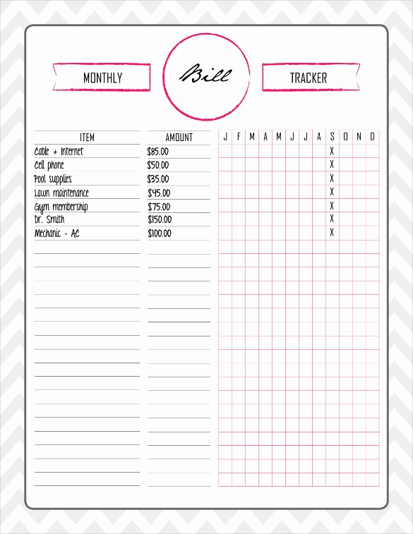 Budget Tracker Template Luxury Expense Tracking Template 18 Free Word Excel Pdf