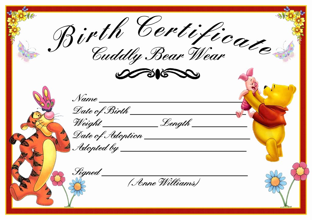 Build A Bear Birth Certificate Template Blank Best Of Bear Factory Bears and Friends Build A Bear Cuddly Bear