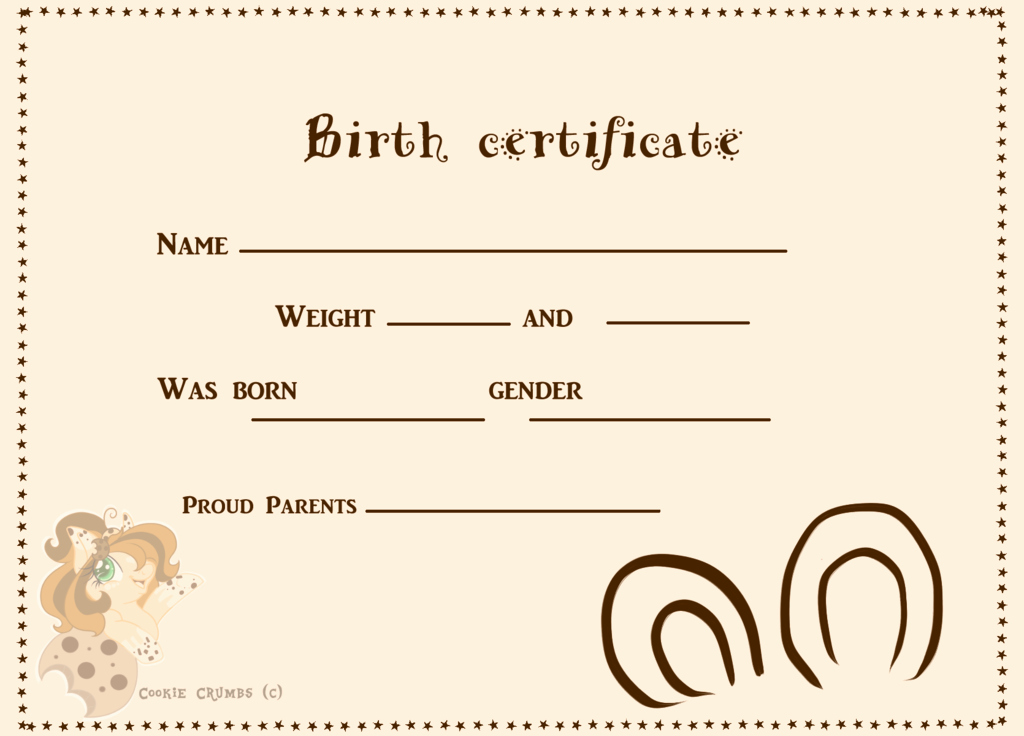 Build A Bear Birth Certificate Template Blank Inspirational Birth Certificate Blank Printable