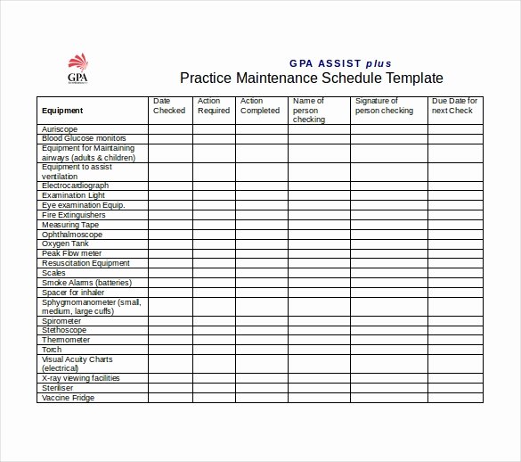 Building Maintenance Schedule Template Best Of Building Maintenance Schedule Template Invitation Template