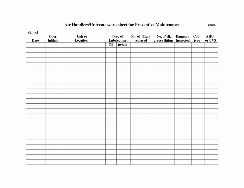 Building Maintenance Schedule Template New 7 Facility Maintenance Checklist Templates Excel Templates