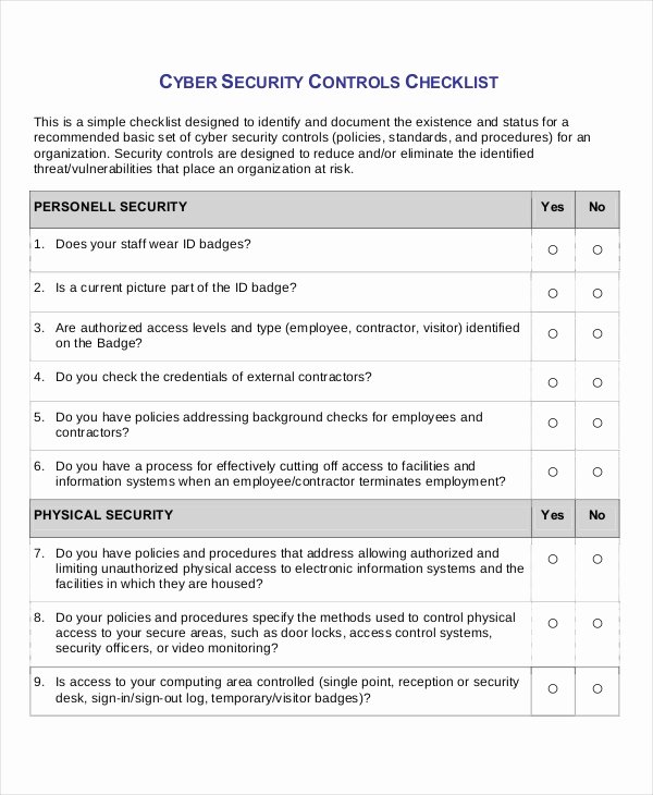 Building Security Checklist Awesome Security Audit It Audit Security Checklist