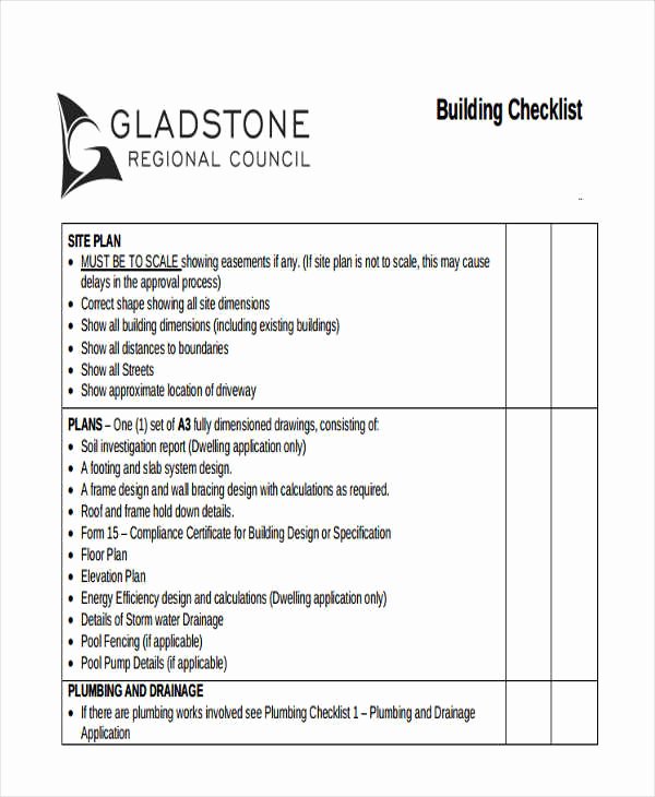 Building Security Checklist Template Beautiful 8 Building Checklist Templates Pdf Word format