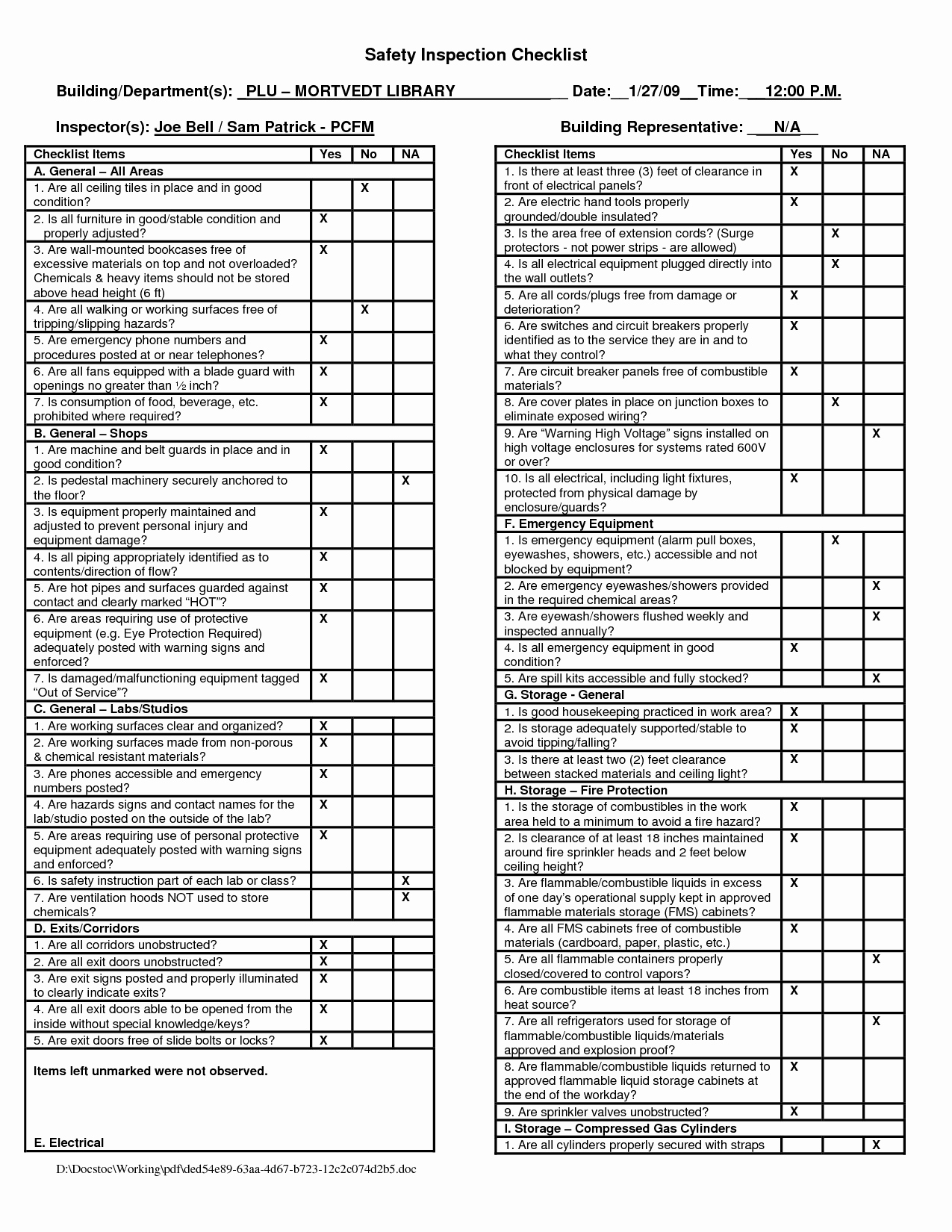 Building Security Checklist Unique 29 Of Construction Site Safety Checklist Template